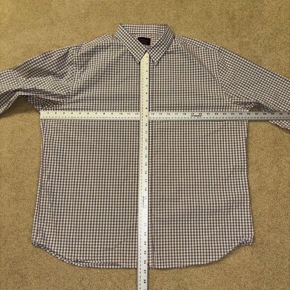 UNTUCKIT Button Down Shirt Gingham Plaid Mens’s Size XX-Large White Gray - Picture 4 of 6